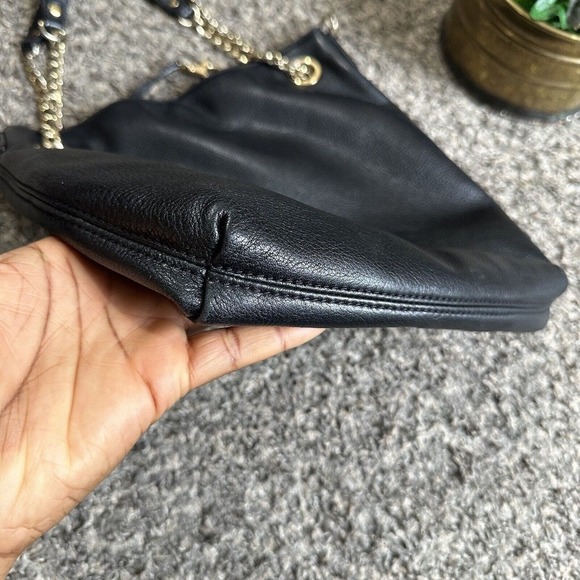 Michael Kors Jet Set Travel Medium Chain Shoulder Tote Pebbled Leather Black - Picture 3 of 11